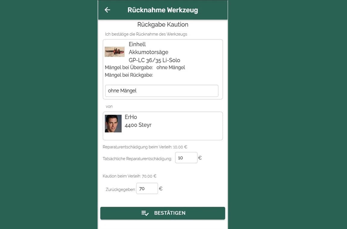 Werkzeugrückgabe - beide haben toolies