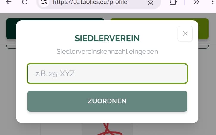 Siedlerverein zuordnen